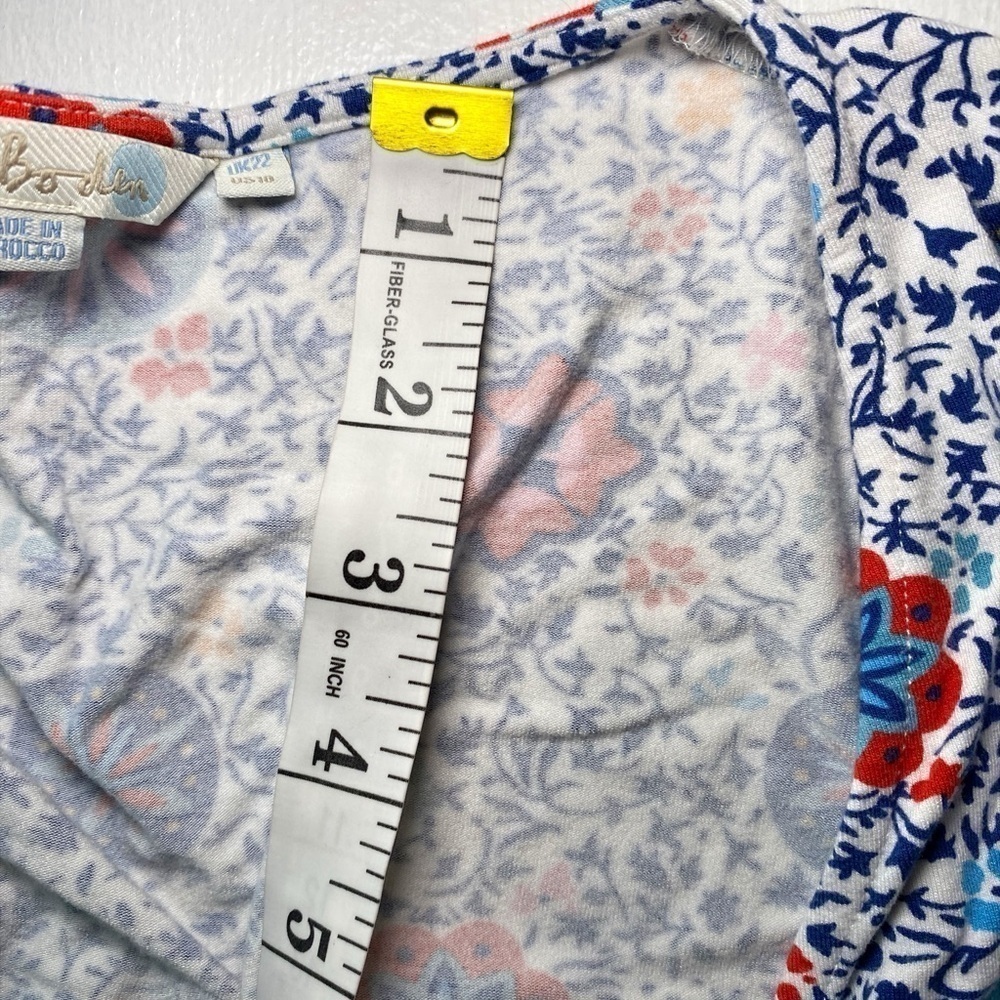Boden Blue Floral Medallion Print Neck Jersey
Short Sleeve Faux Wrap Shirt - Picture 11 of 13